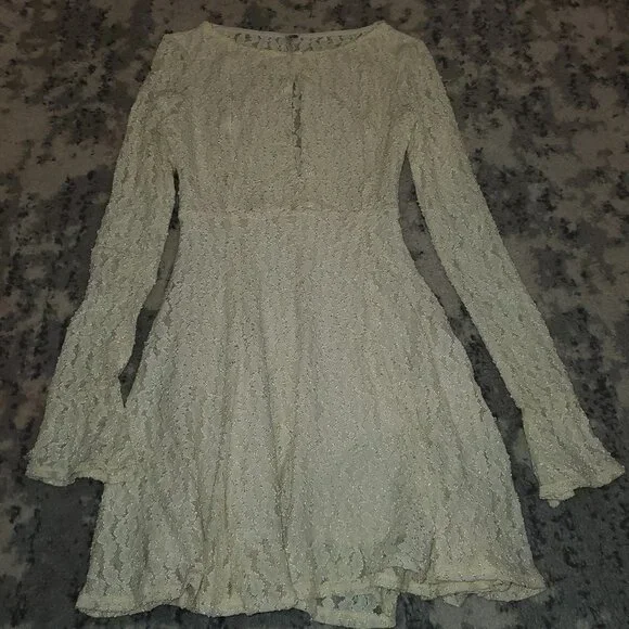 Free People Lace Keyhole Long Sleeve Dress - Picture 5 of 13
